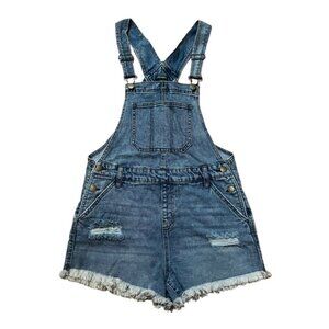 Wild Fable Blue Jean Overalls Shorts Size Small
